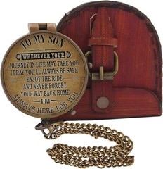 son gifts from mom and dad son compass with leather case son graduation gift