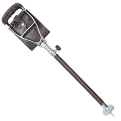 Leather Walking Stick Folding Seat Venator Coffee Brown Outdoor Shooting Stick