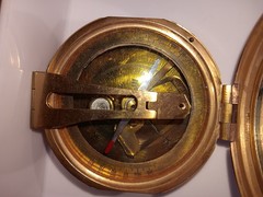 Vintage Brass Natural Sine Compass with mirror – Made in India Broken Mirror