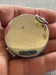 Vintage Liquid Filled Compass Japan Silver Color