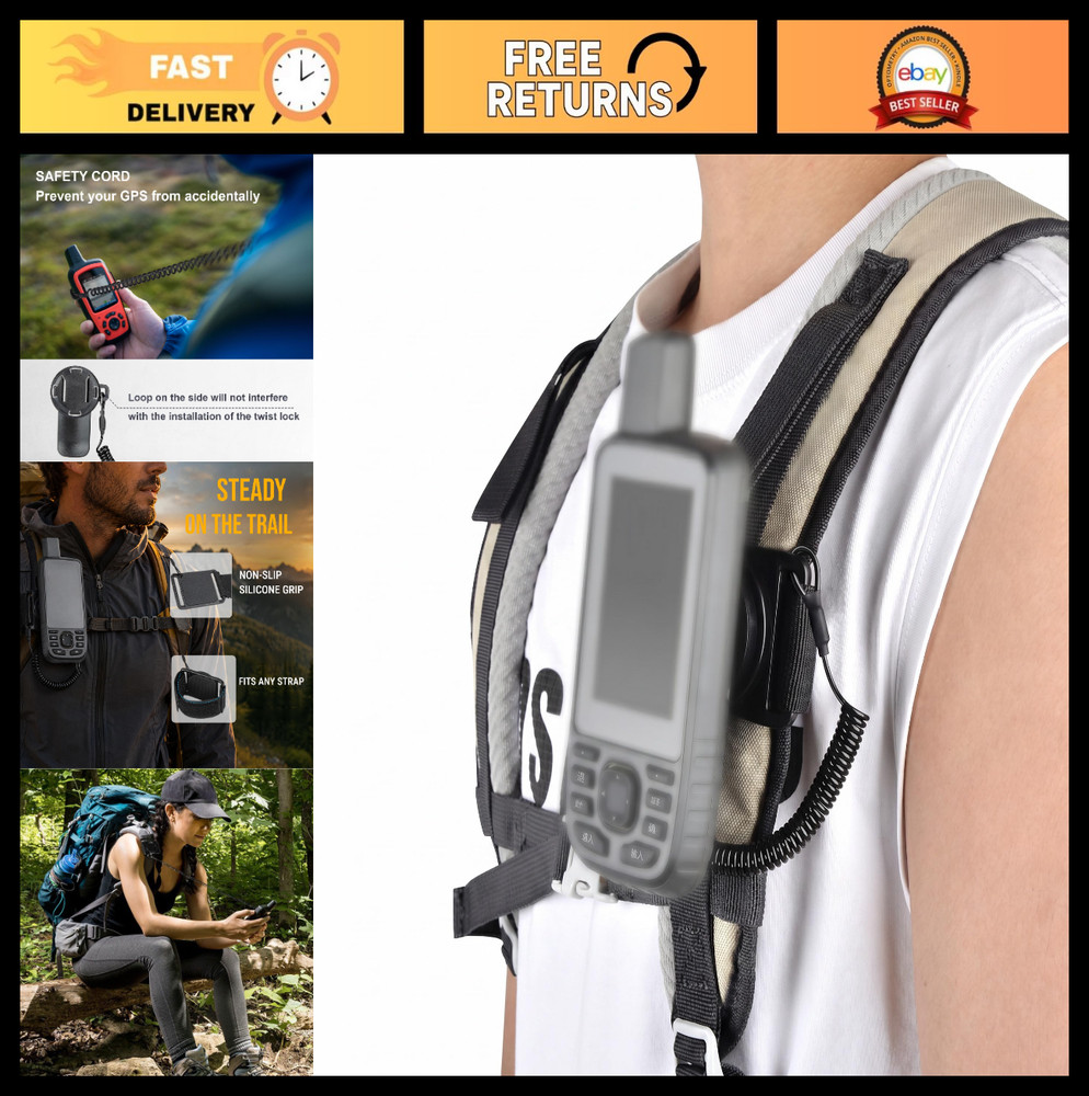 Backpack Tether for Handheld GPS Devices – Spine Mount Adapter & Safety Cord