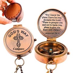 God’s Way Compass – Baptism Gifts for Boys Christian Gifts for Men Catholic G…