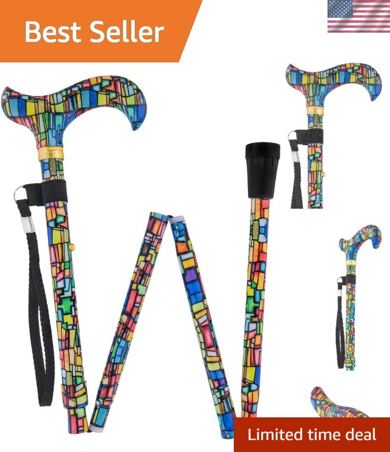 Stylish Adjustable Walking Stick for Men & Women – Lightweight Aluminum Cane