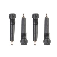 4Pcs Reusable Rubber Walking Stick Tips Increase Traction Grip Black