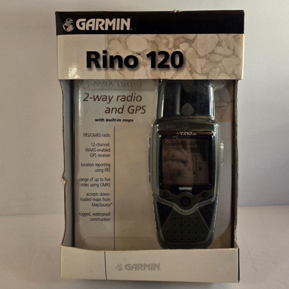Garmin Rino 120 Handheld GPS w/ 2-Way Radio, Waterproof, Olive NOB