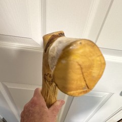 Handcrafted 45” TallWooden Walking Stick Hiking Cane Brown for Dirt Gravel