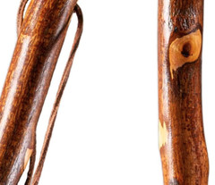 48 In. Hiking Walking Stick Strong Durable Hawthorn Wood Handcrafted in the USA