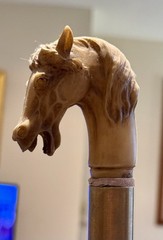 Vintage Signed Robson Design 4 Piece Horse Walking Stick With Original Tag