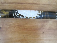 Hand Carved Handpainted Natural lt. weight Wood Cane Horse, eagle, turtle tip
