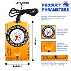 Multifunctional Waterproof Compass for Kids – Adjustable Declination, Magnifier,