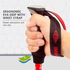 Lightweight Collapsible Trekking Five-fold Walking Stick for Hiking I9T1