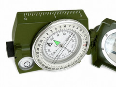 Military Lensatic Compass with Carrying Bag – Waterproof Army Green Survival Com