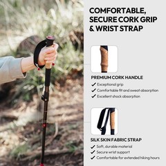MX-4 X Carbon Tech Carbon Fiber Trekking Poles Strength and Durability
