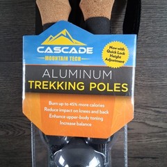 Cascade Mountain Tech Lock Cork Grip Trekking Poles NEW Model# TPALQLCORK2