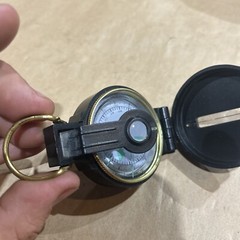 Vintage Engineer Lensatic Directional Compass Made in Taiwan Black