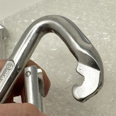 Omega USA Carabiner Metal D Ring 31kN Silver Oval Climbing Rescue Gear (LOT x2)