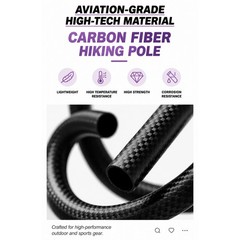 Trekking Poles Carbon Fiber for Hiking Trail Running High Strength Foldable