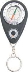 Compass/Thermometer With Fahrenheit And Celcius 2.75″ Includes Keychain Keyring