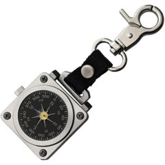 Marbles Survival Compass With Attachment Clip Stainless-Steel Case 4″ Overall