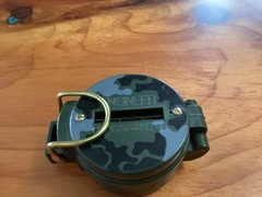 Vintage Engineer Directional Lensatic Compass With Magnifier CAMOUFLAGE GREEN