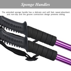 2X Telescopic Walking Trekking Poles Nordic Hiking Sticks Collapsible Alpenstock