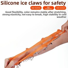 Winter Ice Claws with 8 Teeth for Hiking Boots with Non Slip Adjustable Straps