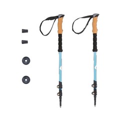 Ozark Trail Adjustable Trekking Poles, Carbon Fiber,Quick Lock,Cork Grip,2-Pack​
