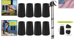 8 Pcs Universal Replacement Rubber Tips for Trekking Poles & Walking Sticks