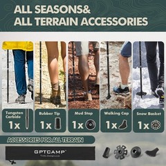 GPTCAMP Hiking Stick,1PC Trekking Pole Collapsible Hiking Pole,Lightweight Foldi
