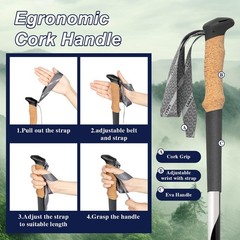 Hiking Poles, Ultra-Light Telescopic Trekking Poles,Portable Walking Sticks w…