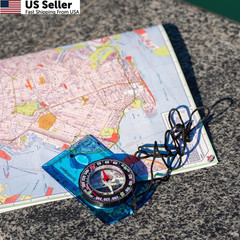 TurnOnSport Orienteering Compass – Advanced Scout for Green Orange