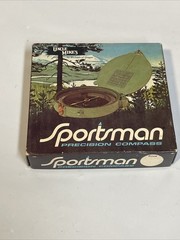 1970 Era Uncle Mike’s Sportsman Precision Black Crackle Finish Compass NIB NOS