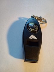 pre-owned multifunction key chain 4-1. compass. magnifier. whistle , thermometer