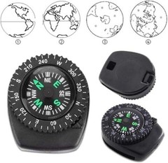 Mini Black Button Navigation Device – Compact Survival Compass for Hiking,