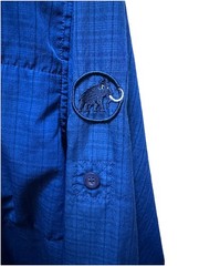 Mammot Mens Long Sleeve Hiking Shirt Blue Grid Pattern Size Medium