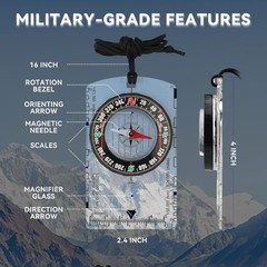 Compass Hiking Survival, Wilderness Survival Compass for Kids- Magnetic Gear …