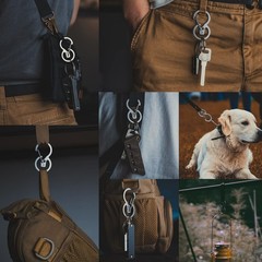 KeyUnity KS01 Carabiner Keychain Clip, 420 Stainless Steel Key Holder Organiz…