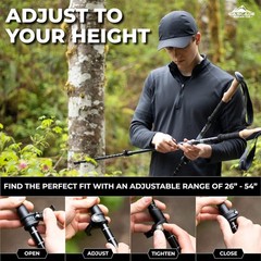 Lightweight Aircraft-Grade Aluminum Trekking Poles with Extended Down Grip Pl…