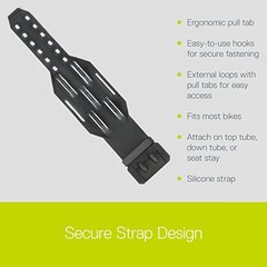 Bike Frame Carrier Utility Strap for Tools and Inner Tubes, Stwap by Black