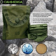 Cammenga Tritium Lensatic Compass US Military Olive Drab Waterproof Shockproof