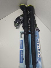 Crivit Trekking Poles Ultra Light 135cm Adjustable Aluminum Walking / Hiking NEW