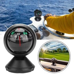360 Degree Rotating Car Compass Waterproof Ball Suction Cup Vehicle Navigation