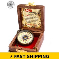 Trust in The Lord Compass with Box – Proverbs 3:5-6 Gift