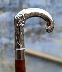 Antique Wooden walking stick With brass head handle vintage Antique Handmade New