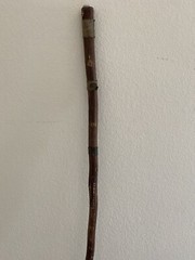 WOOD WALKING HIKING STICK HANDMADE 67”
