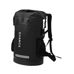 Waterproof Roll Top Kayak Dry Backpack, Floating Outdoor Dry Sack 35L Black