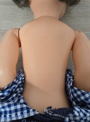 Cute plastic doll GDR doll 50 cm sleep eyes collector Vintage