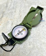 US Military Phosphorescent Lensatic Compass, Olive Drab Waterproof with Pouch