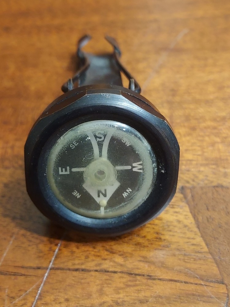Vintage Clip On Pin Compass West Germany Working Hunting Hiking Well Made