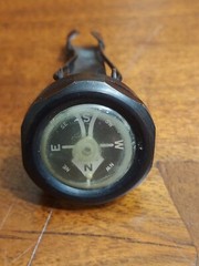 Vintage Clip On Pin Compass West Germany Working Hunting Hiking Well Made
